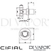 Cifial 32217EM.L 32217EM.R Emmie 3 4 Inch Wall Stop Valve Dimensions